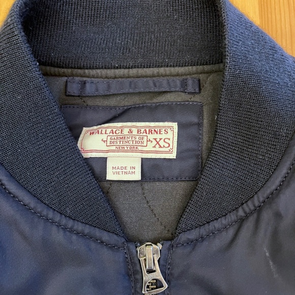 J Crew Wallace & Barnes flight bomber jacket J6845 Navy XS - Picture 8 of 13
